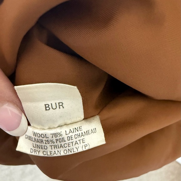 Vintage 60s Jaeger Camelhair Wool Princess Swing Coat Belted Brown Made England - Picture 7 of 15